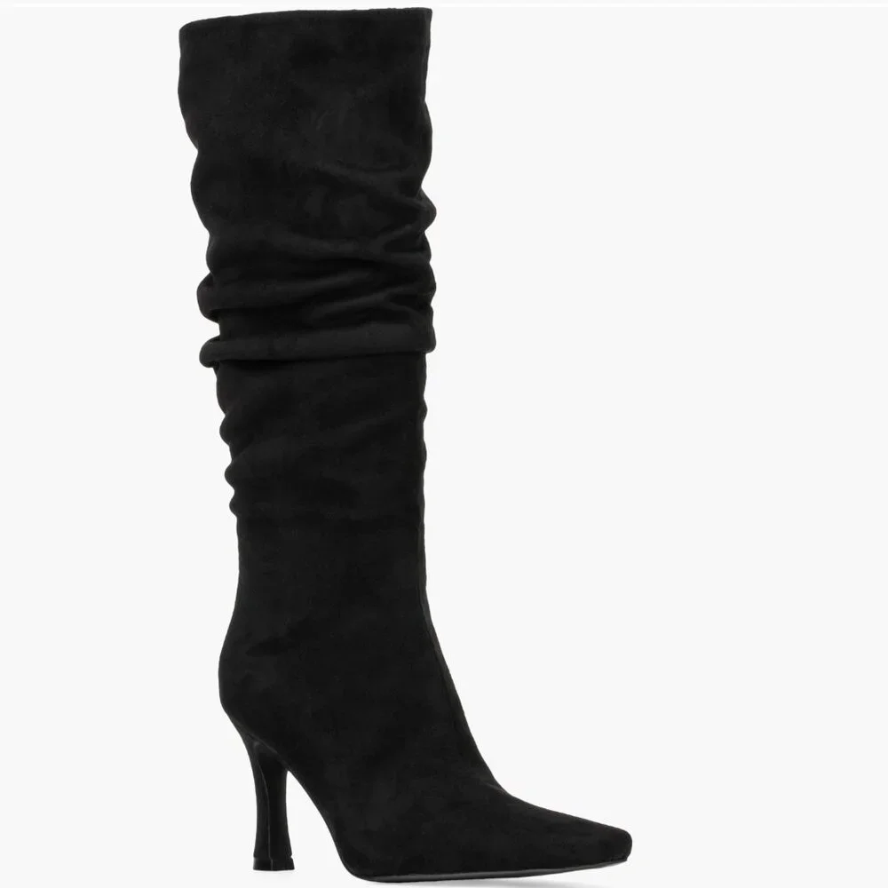 NEW NEW YORK & COMPANY Kalissa Tall Convertible Stiletto Boot Houndstooth 7